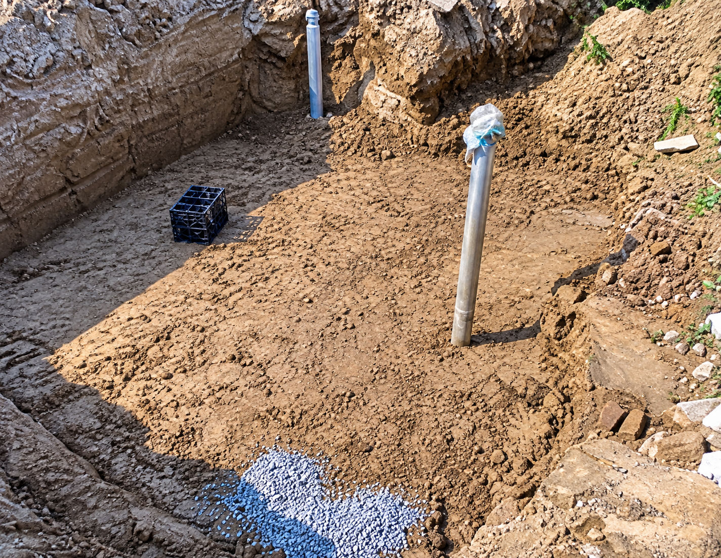 Recharge pit installation